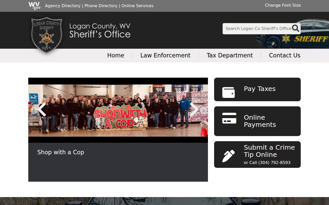 Logan County property records: Sheriff's Pay Taxes and real-estate redemption links